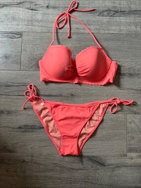 Victoria's Secret Coral Pink Bikini Set